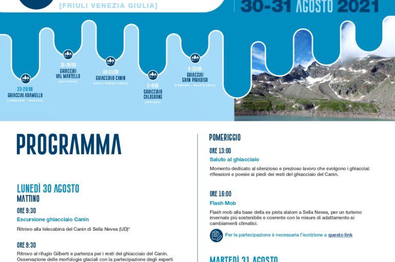 Carovana dei ghiacciai torna in Friuli Venezia Giulia il 30-31 agosto