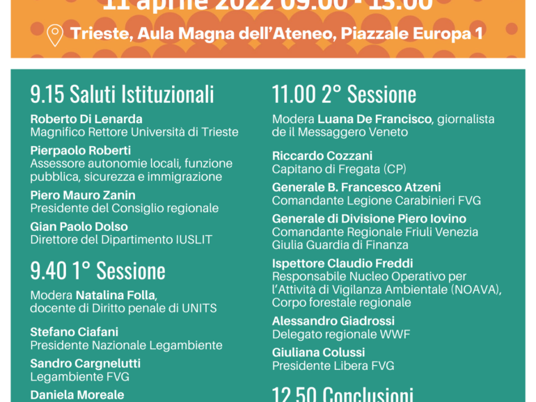 Presentazione del rapporto Ecomafia 2021 a Trieste