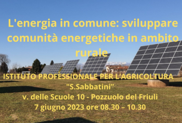 Energia in Comune – Incontro con il “S. Sabbatini” di Pozzuolo