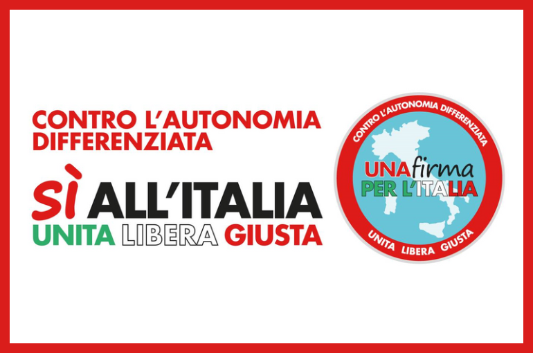 Autonomia differenziata? No grazie!