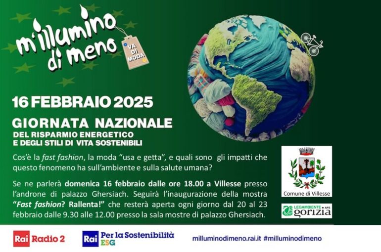 M’illumino di meno “borderless” | 16 Febbraio 2025 – Villesse