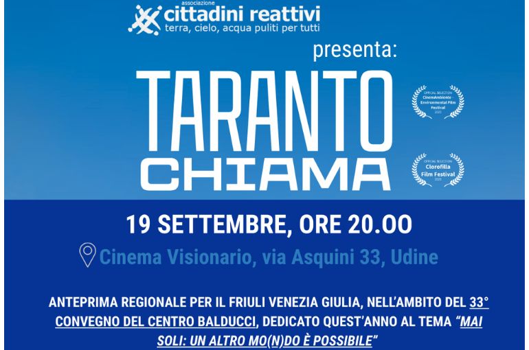 Proiezione di “Taranto chiama” al Visionario