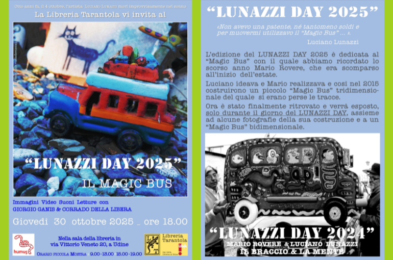 30 ottobre è Lunazzi Day: mostra alla Libreria Tarantola di Udine