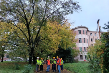 Sopralluogo nel cantiere in demolizione dell’ex ospedale civile, Gorizia